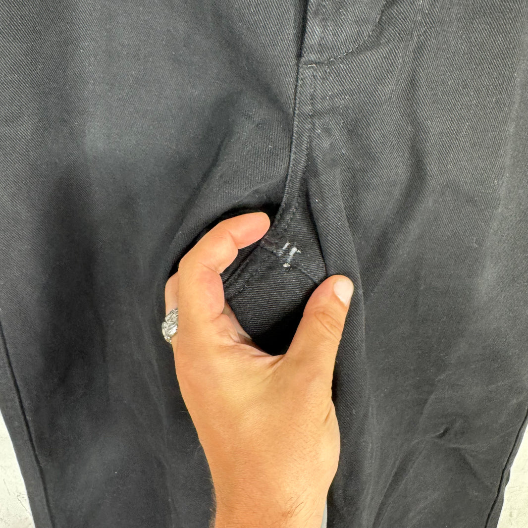 3Sixteen  Black Brushed Cotton Work Pants