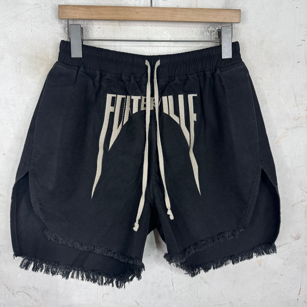 Rick Owens Porterville Frayed Canvas Shorts