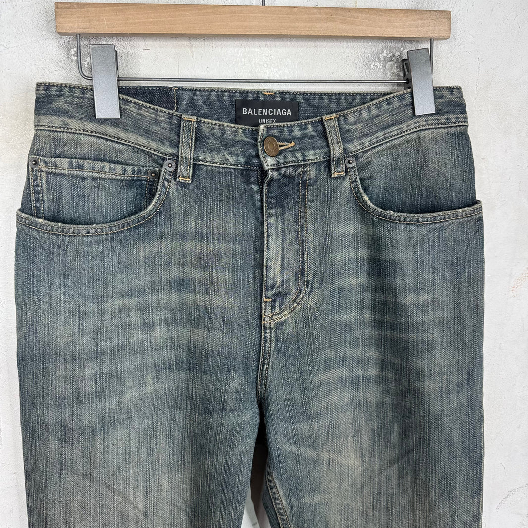 Balenciaga Indigo Wash Flared Jeans