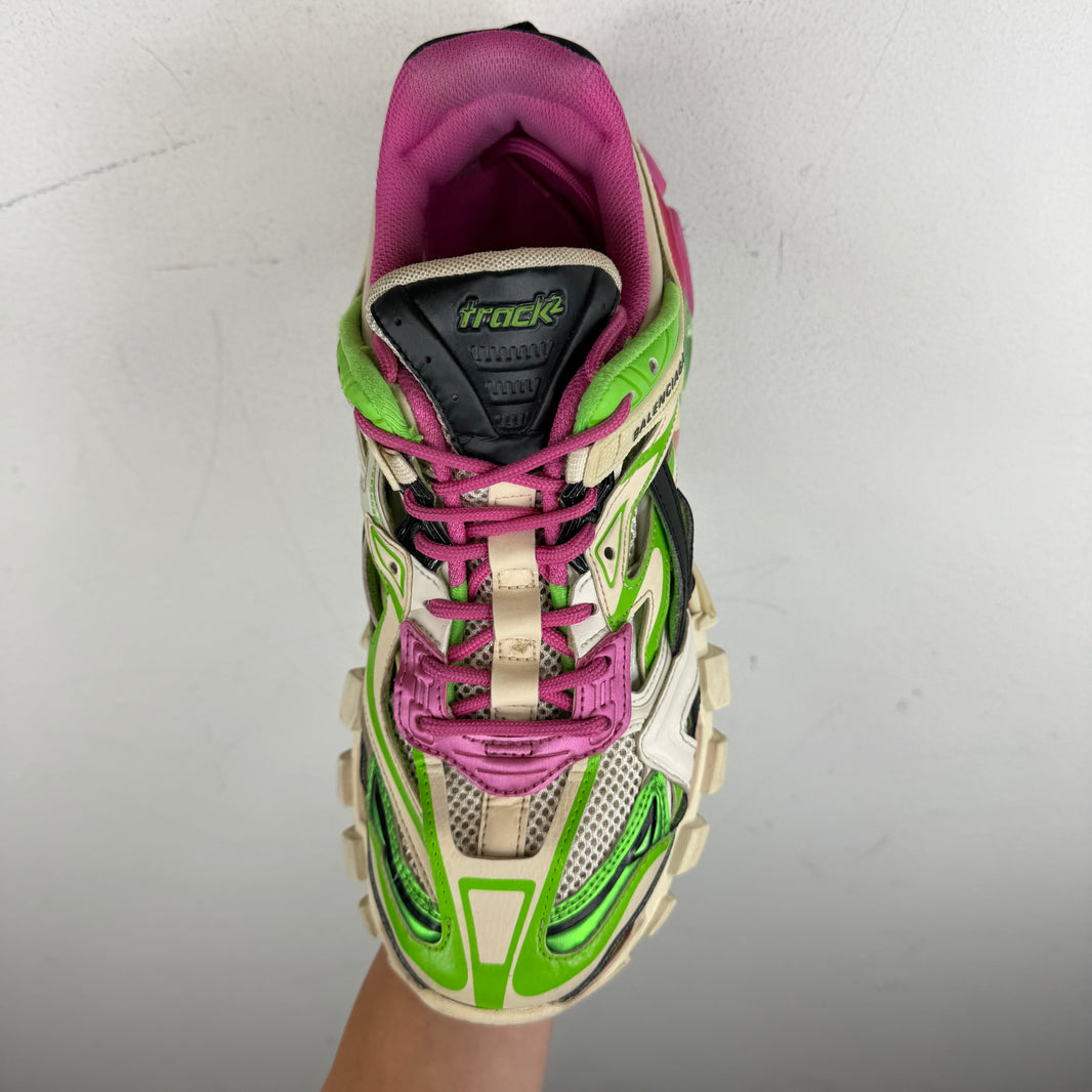 Balenciaga Pink/Green Track 2 Sneakers