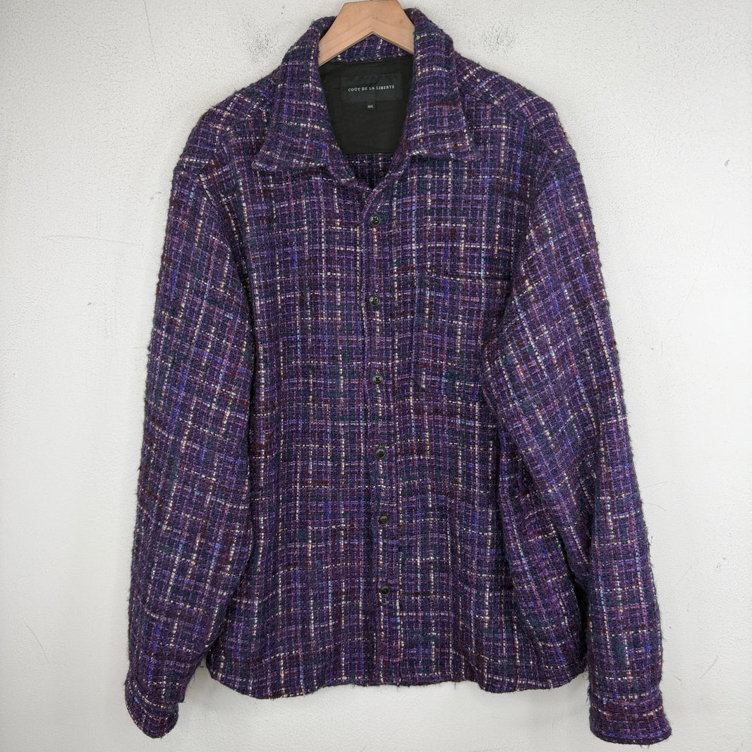 Cout De La Liberte Purple Glitter Flannel