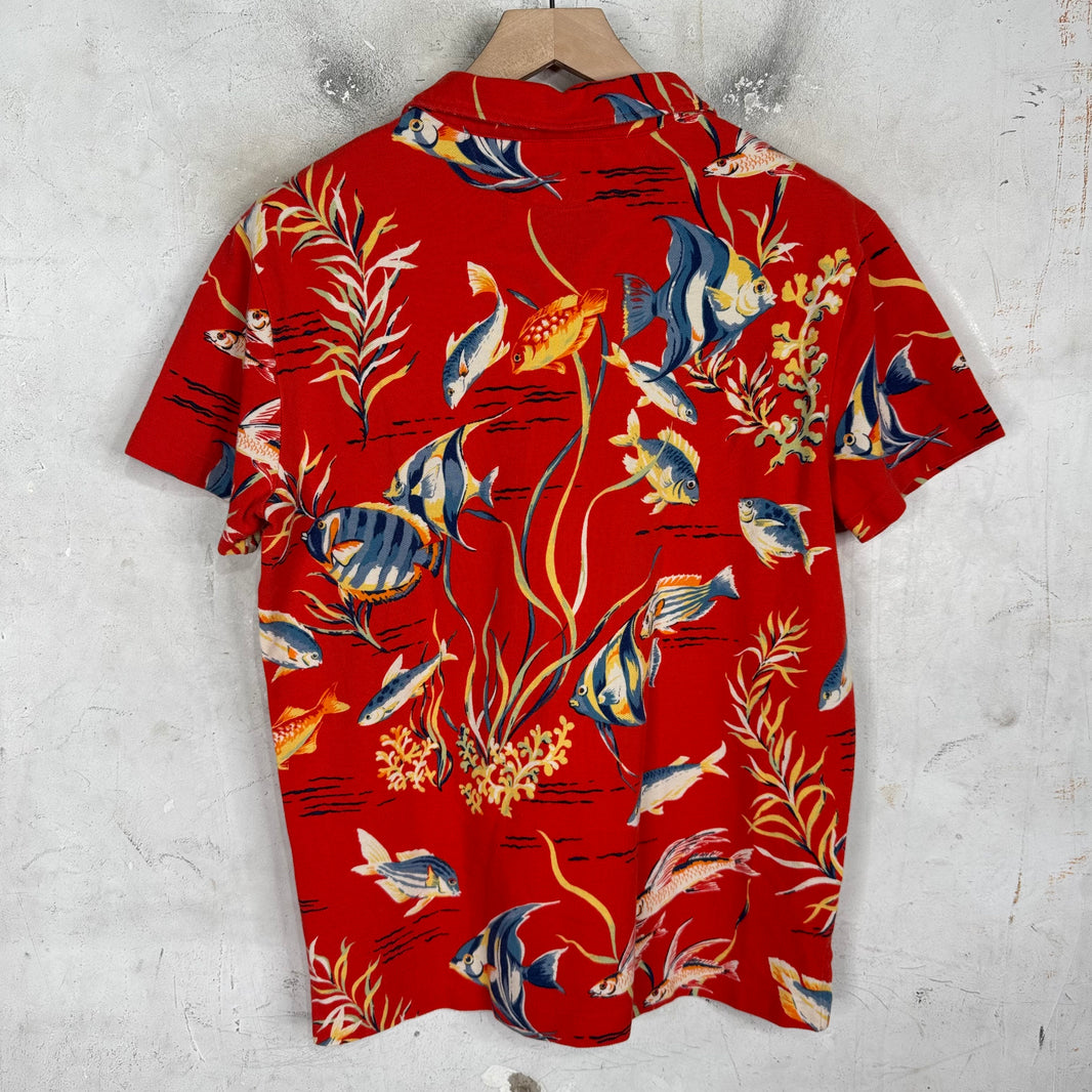 Ralph Lauren Red Ocean Floral Polo