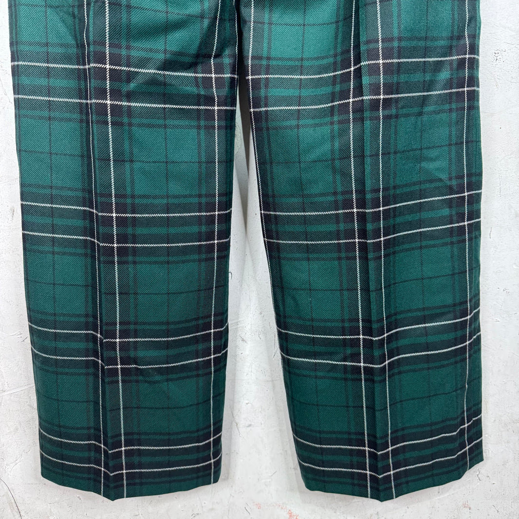 JW Anderson Green Plaid Trousers