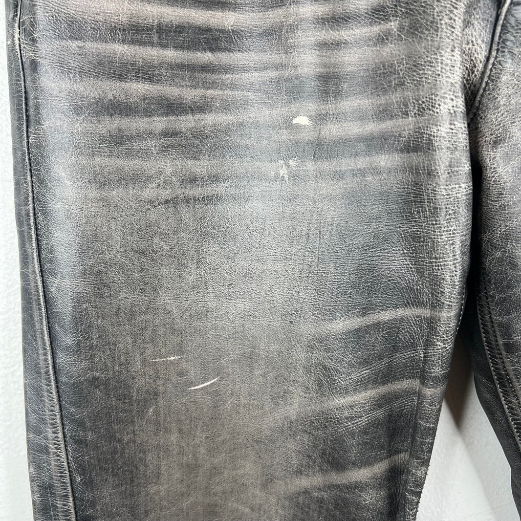 424 Five Pocket Leather Jeans