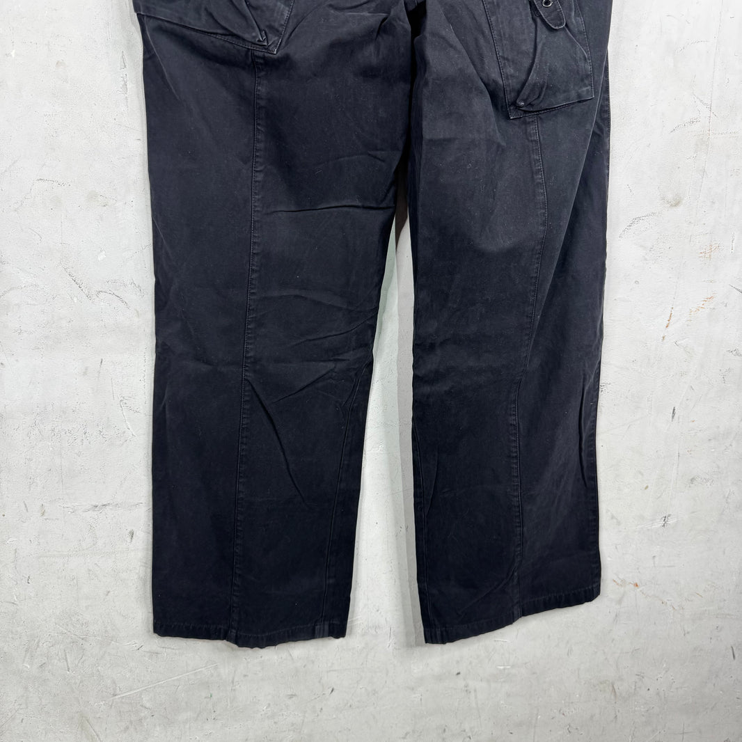 Armani Black Back Buckled Cargos