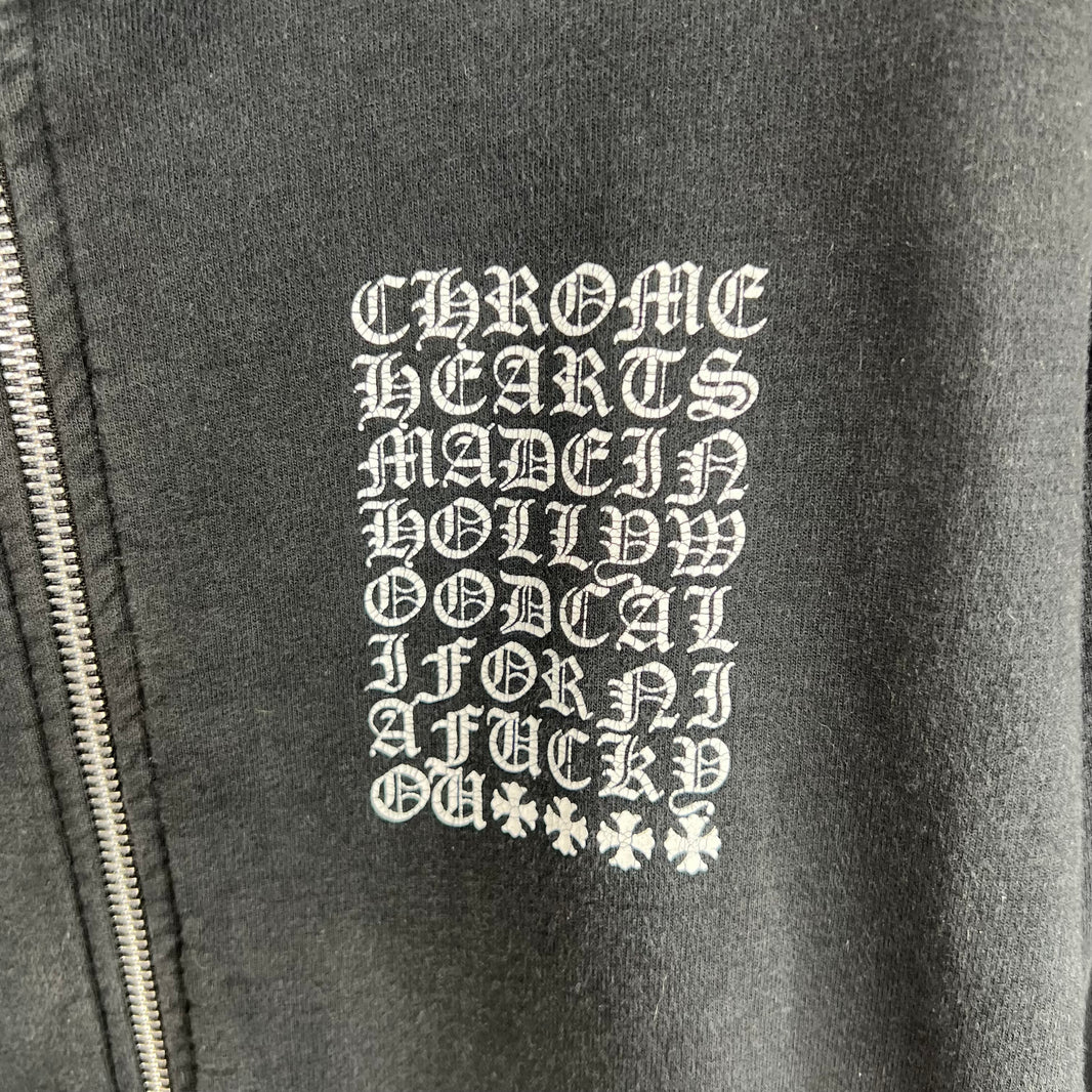 Chrome Hearts Eyechart Zip-Up Hoodie