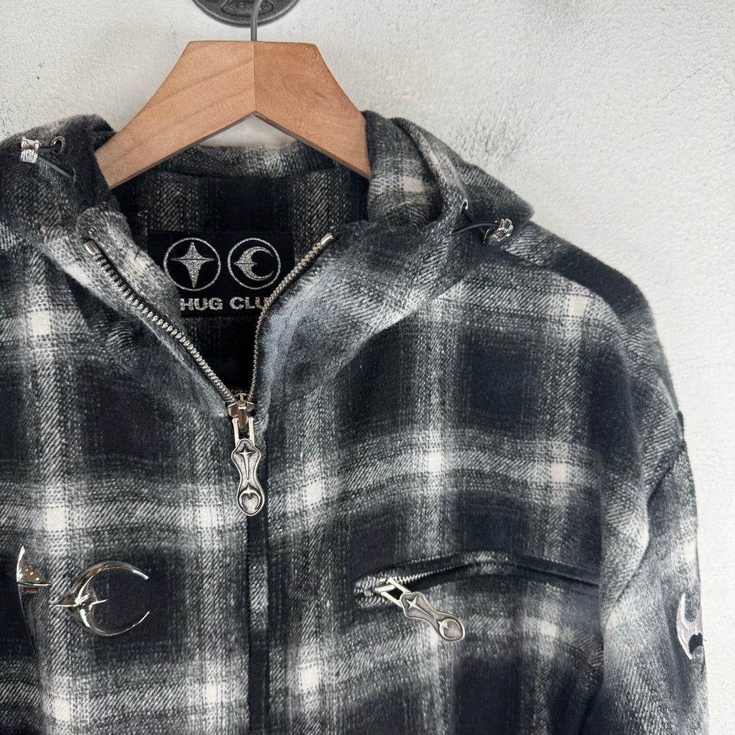Thug Club Swords Hooded Flannel Jacket