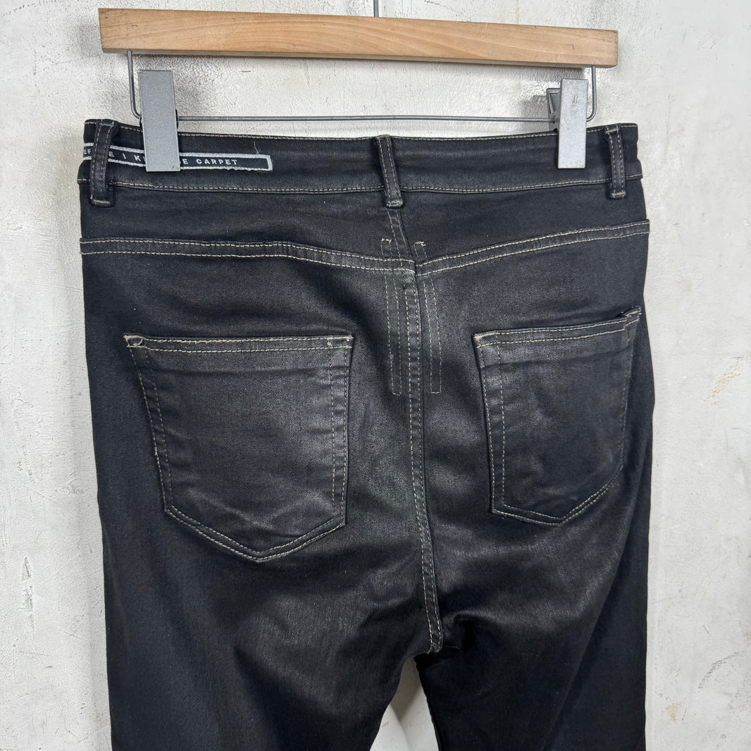 DRKSHDW Kiss The Carpet Waxed Detroit Jeans
