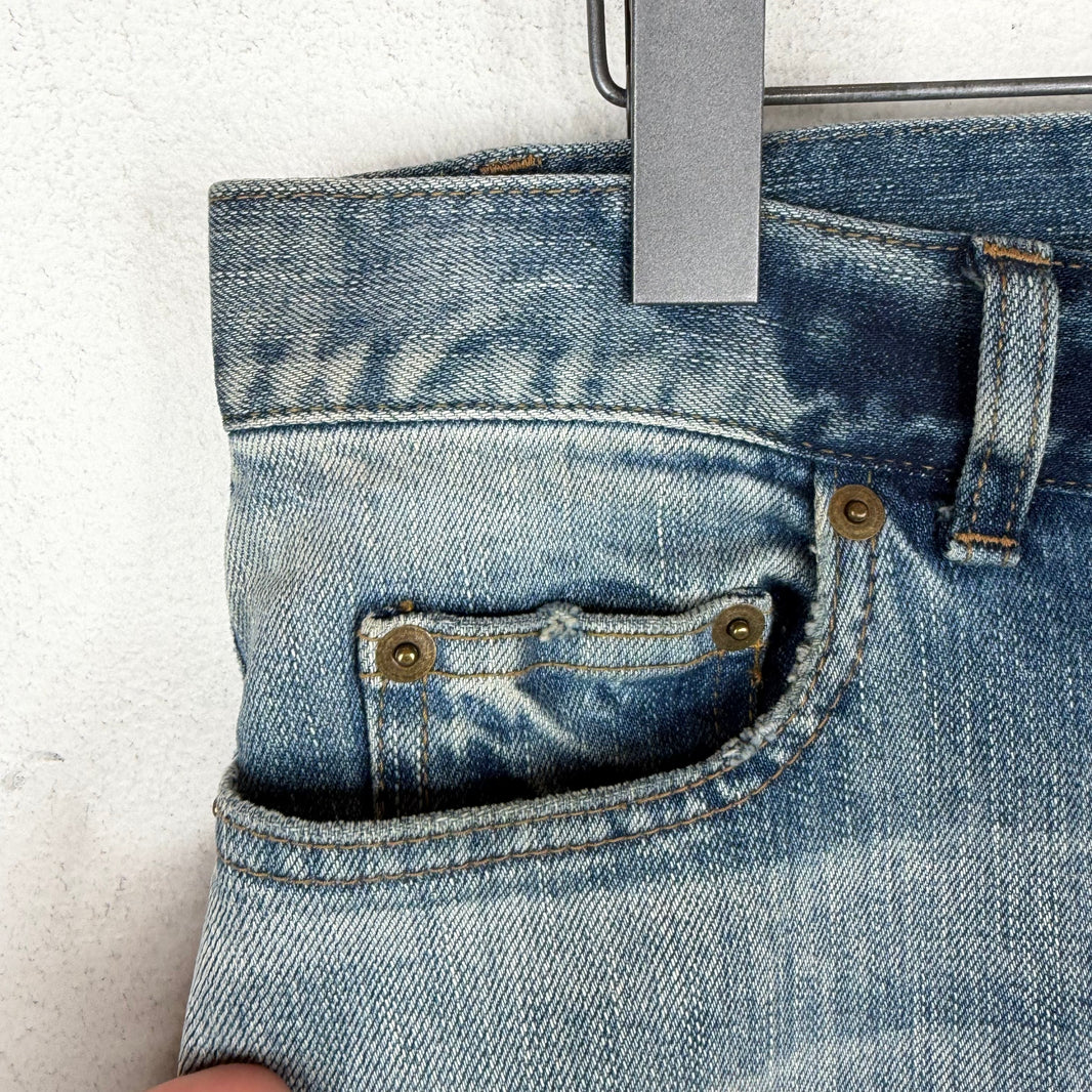 Saint Laurent Light Wash D02 Distressed Jeans