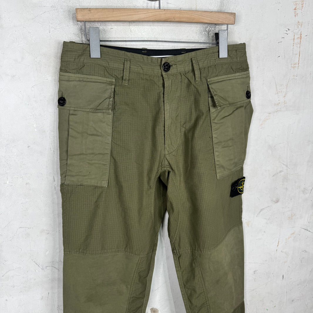 Stone Island Ripstop Olive Cargos