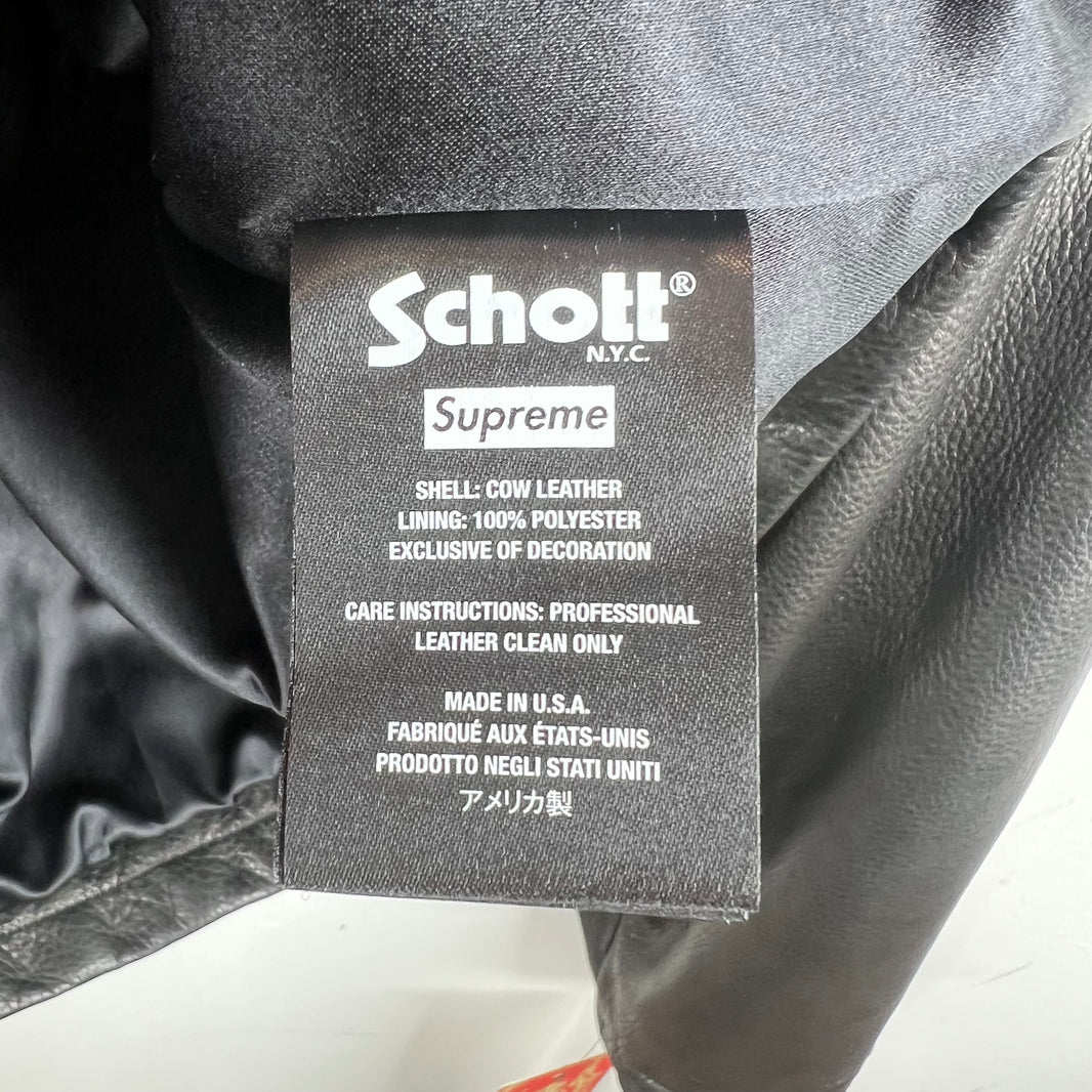 Supreme Schott Leather Fireman Jacket