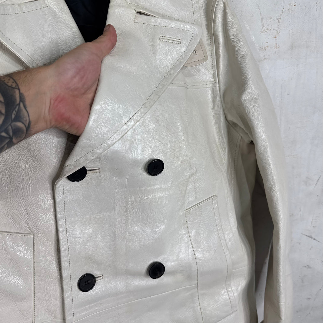Calvin Klein 205W39NYC Sample Runway Leather Coat
