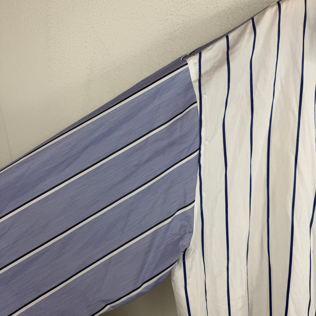 JW Anderson Striped Patchwork Button Up Shirt