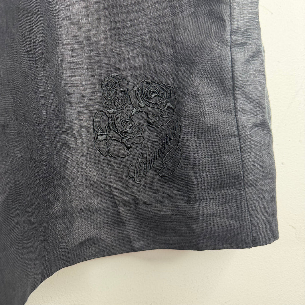 Willy Chavarria Long Baggy Linen Shorts