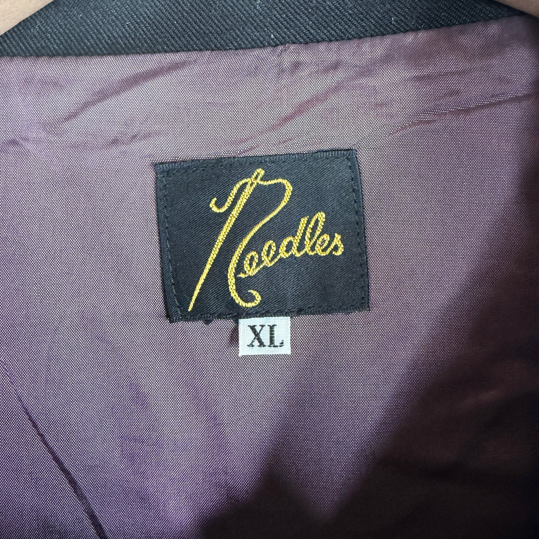 Needles Chainstitch Logo Black Zip Jacket