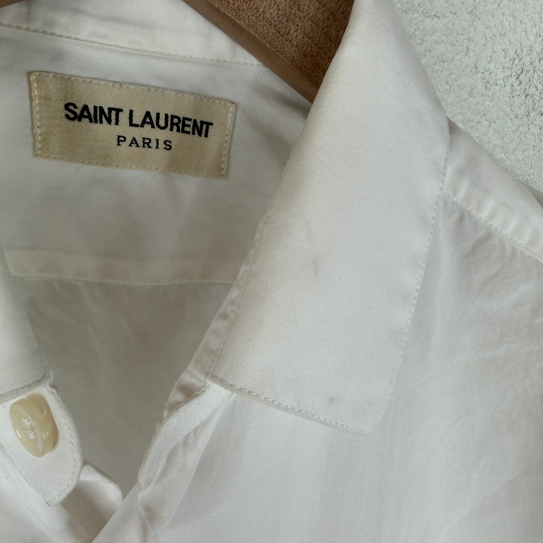 Saint Laurent White LS Button Up Shirt