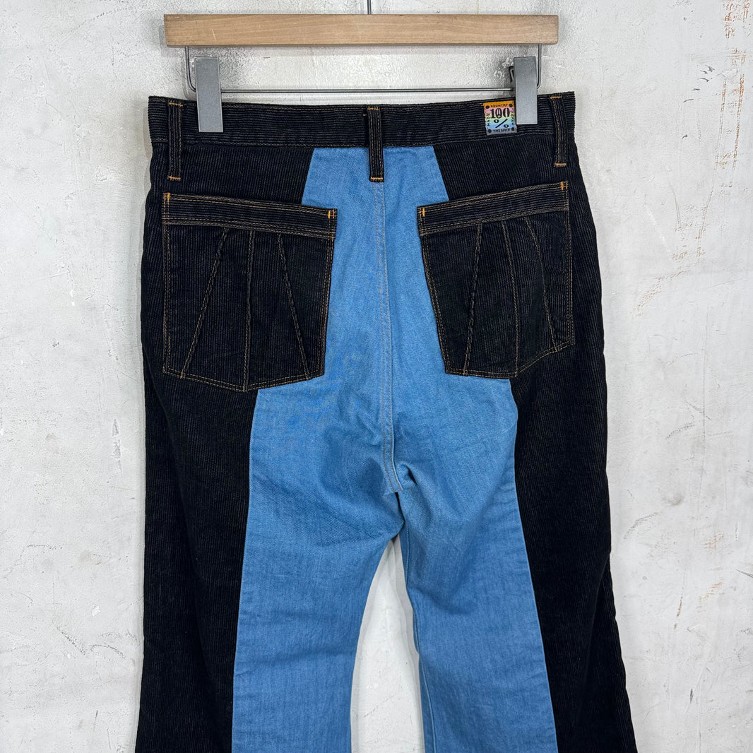 Kapital Cord/Denim 2 Tone Gypsy Flare