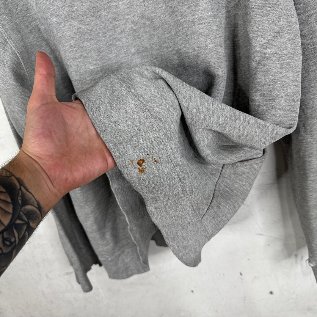 Vintage Grey Smoked Center Swoosh Hoodie