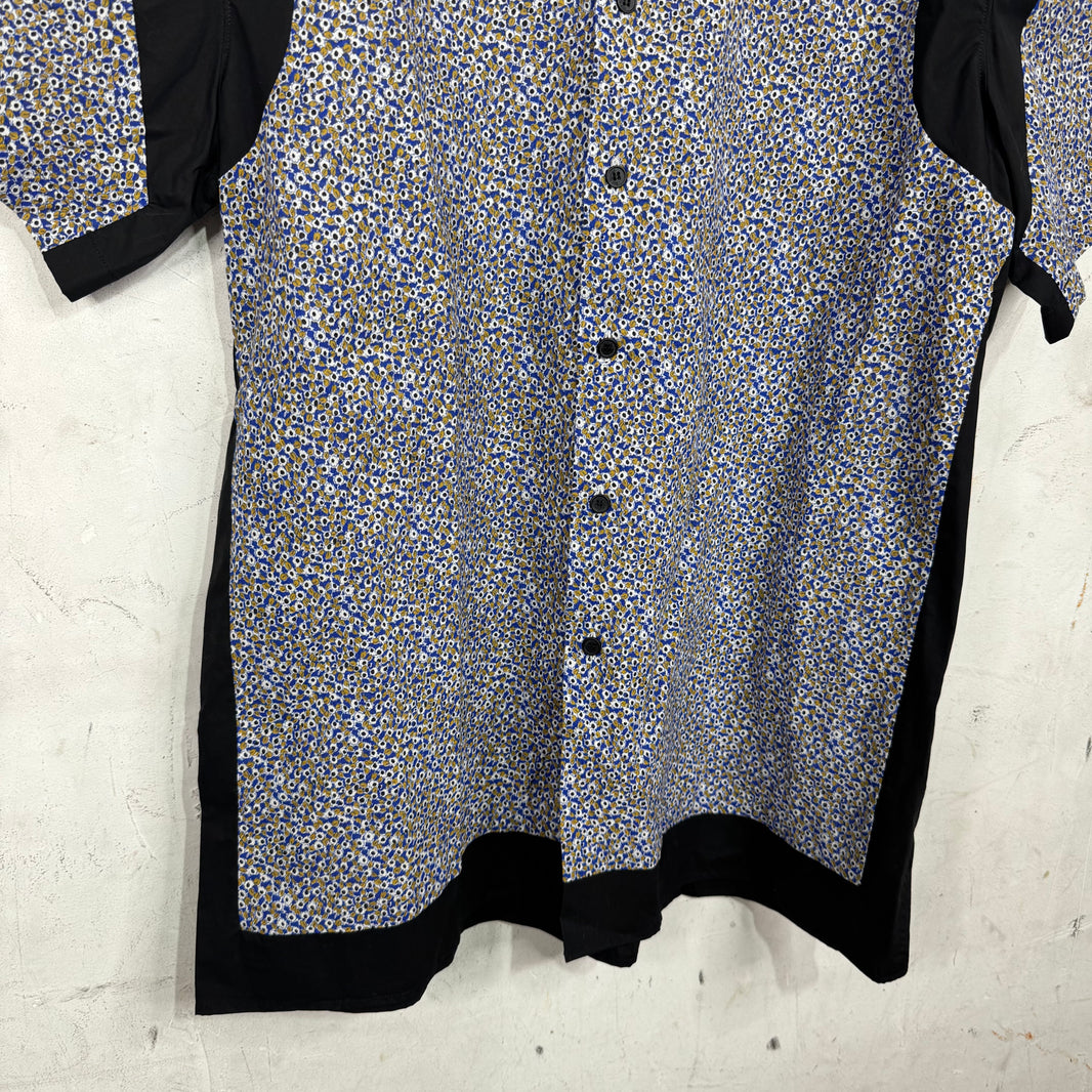 Raf Simon’s Paneled Short-Sleeve Button-Up Shirt
