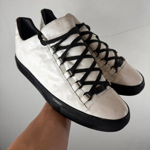 Balenciaga White Lowtop Arena Sneakers