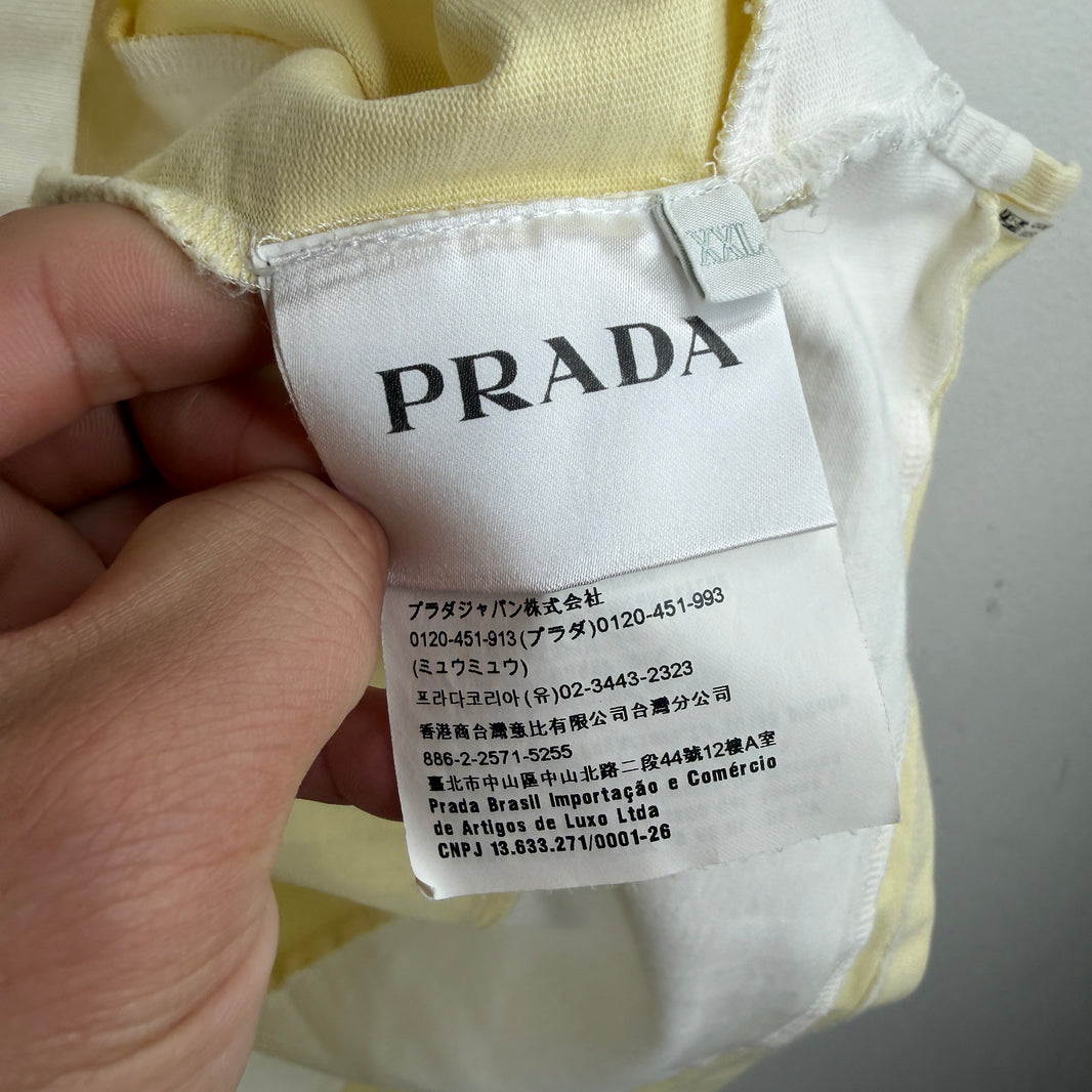 Prada Striped Panelled Polo T-Shirt