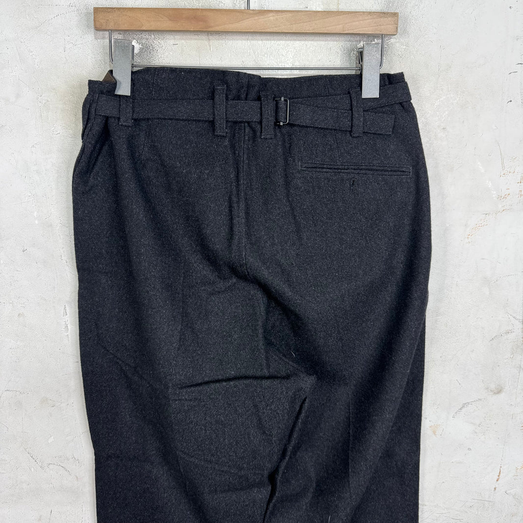 Lemaire Wool Back Belted Trousers