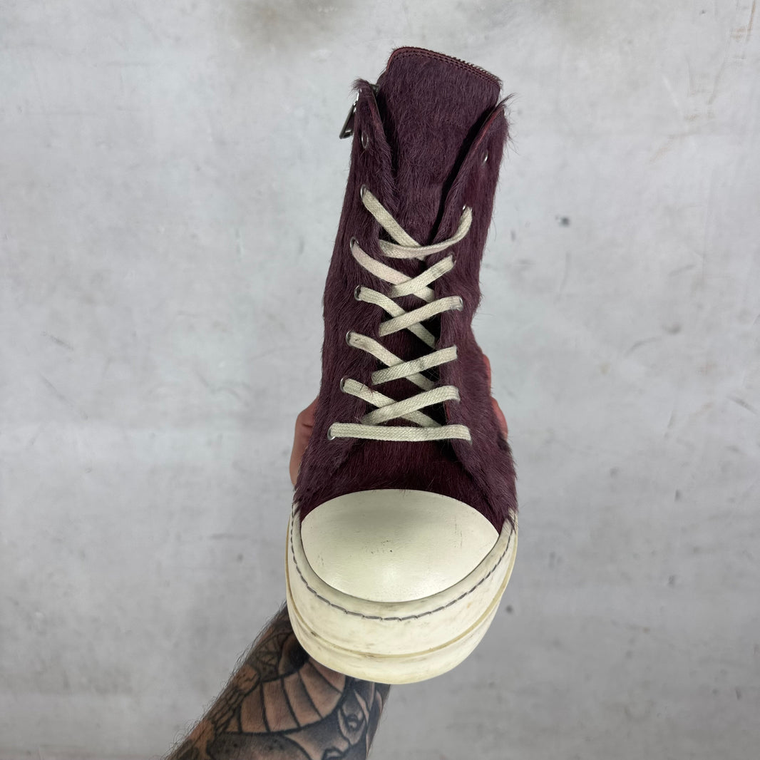 Rick Owens Purple Ponyhair Ramones