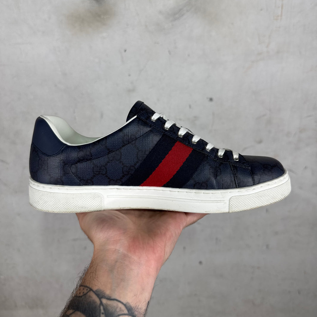Gucci Navy Monogram Aces