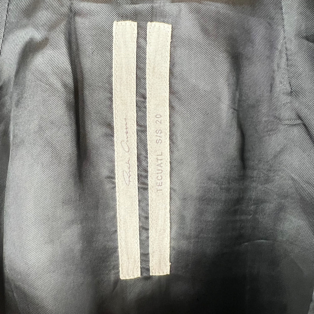 Rick Owens Black Python Leather Moto Jacket