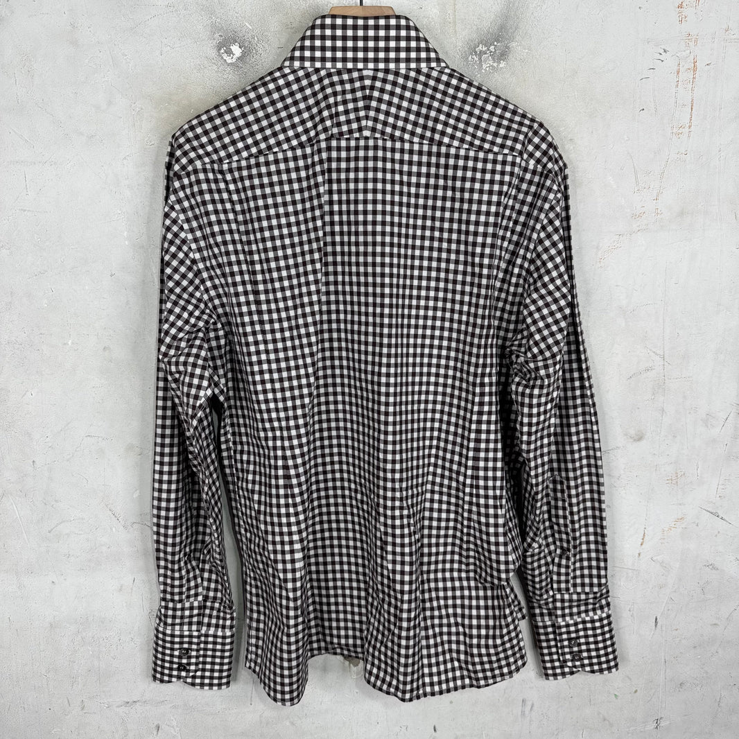 Tom Ford Brown Gingham Shirt
