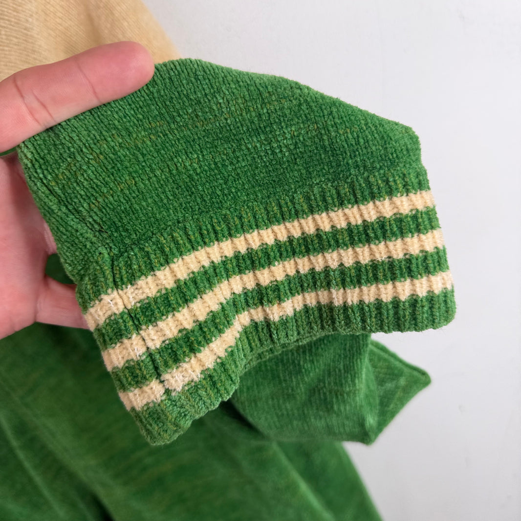 Marni Green Chenille Velvet Cardigan