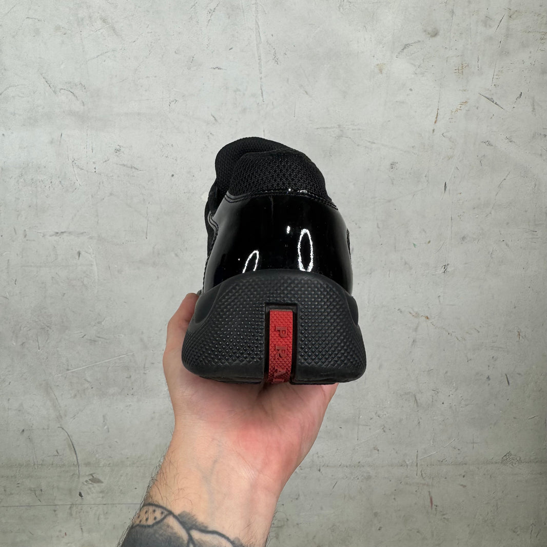 Prada Triple Black Patent Americas Cup