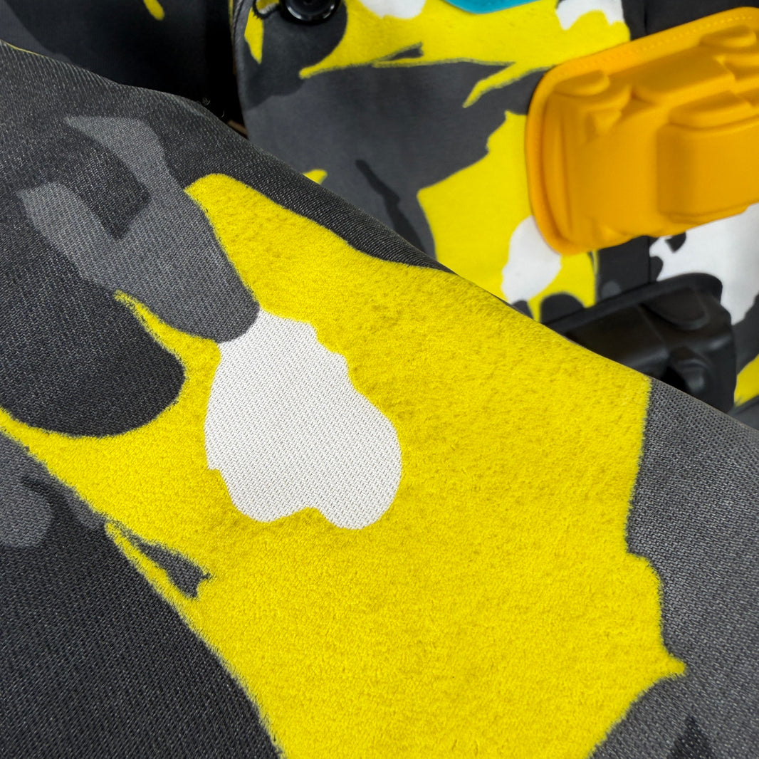CDG Homme Plus Yellow Camo Car Mold Blazer