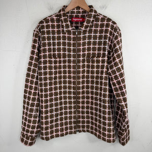 Supreme Brown/Pink Tweed Zip Jacket
