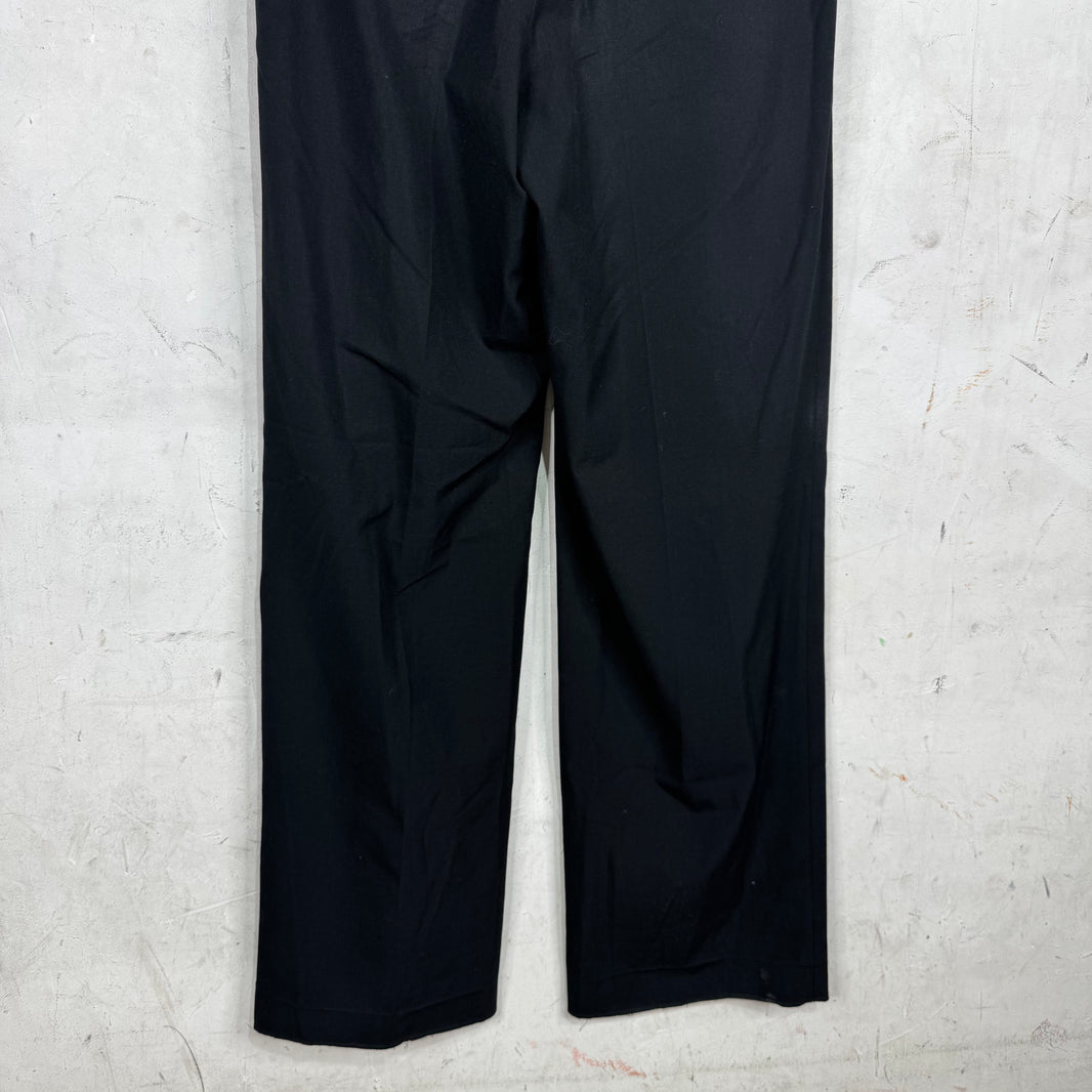 Dries Van Noten Black Wool Blend Trousers