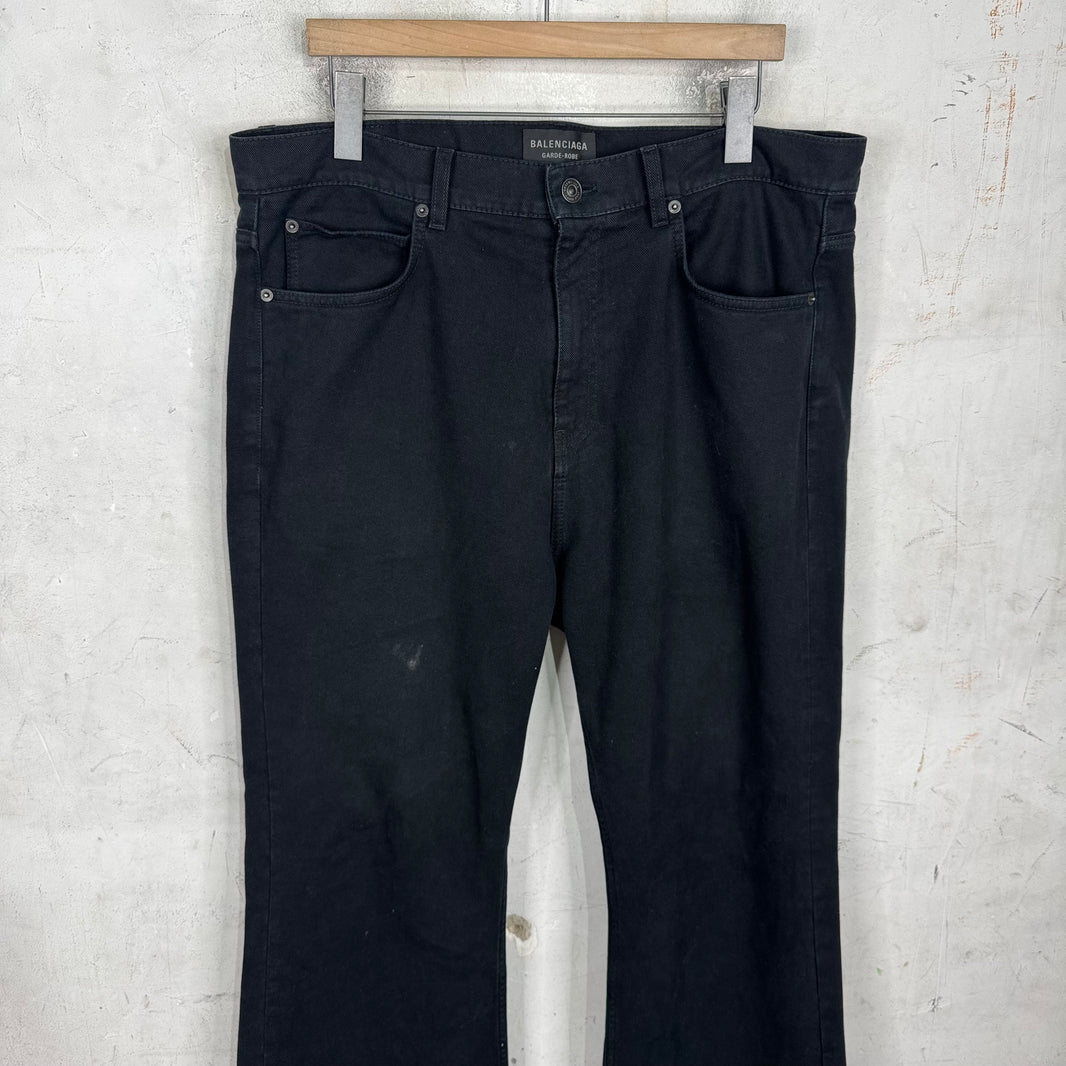 Balenciaga Garde-Robe Black Flare Jeans