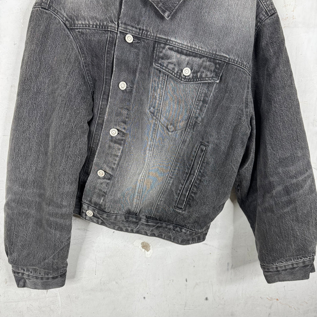 Balenciaga Asymmetrical Lined Denim Jacket