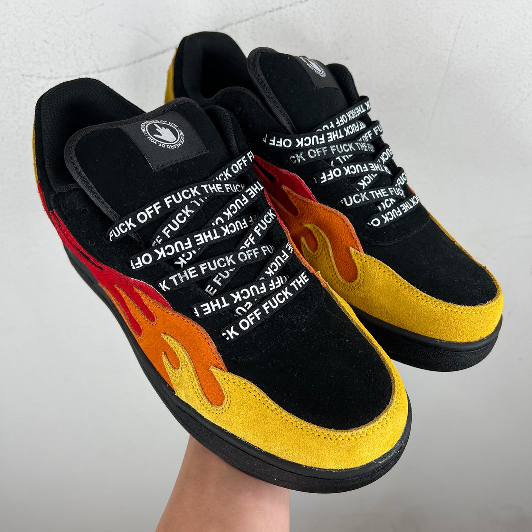 I Never Heard of You Flame Sample F*** Off Sneakers