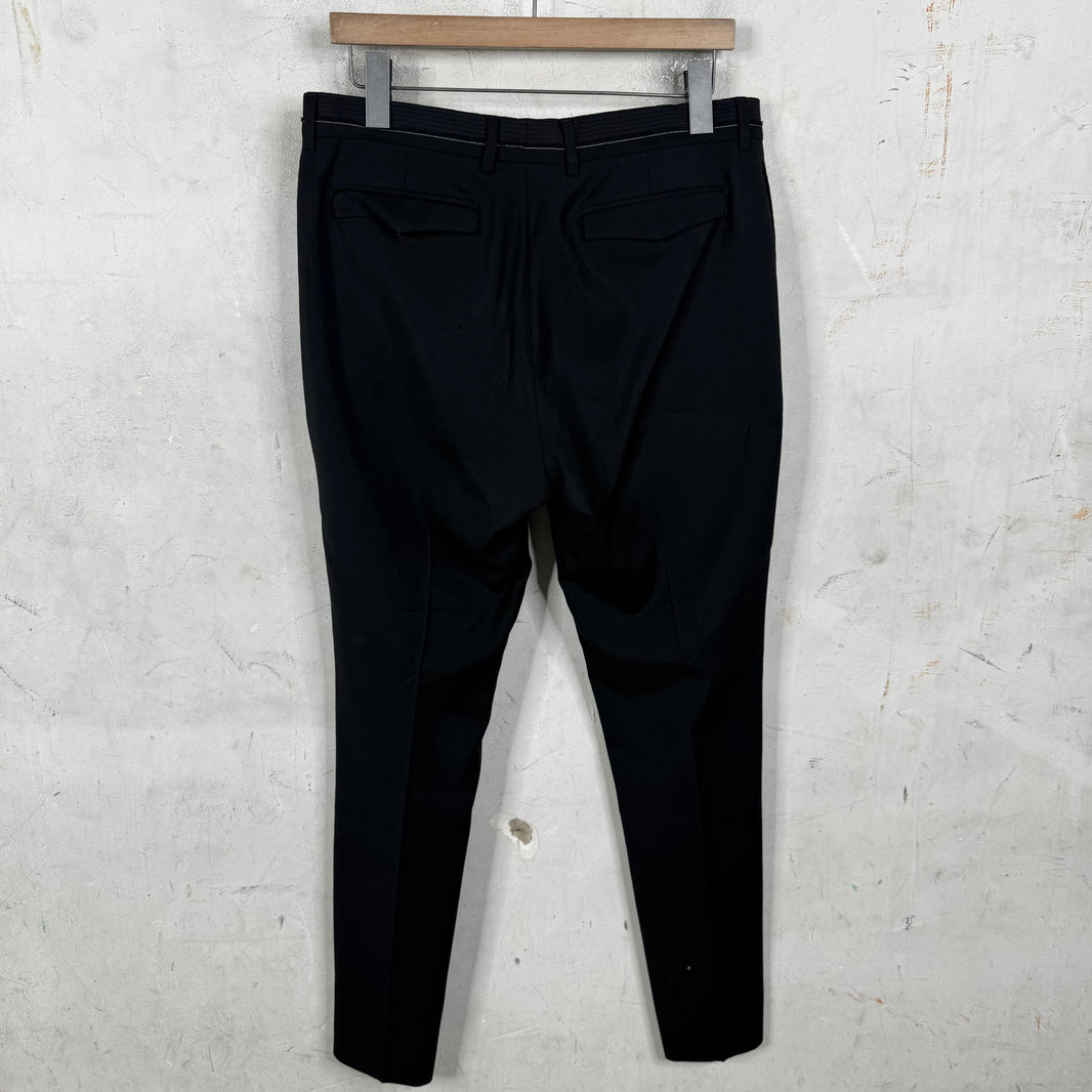 Dior Striped Waist Black Trousers