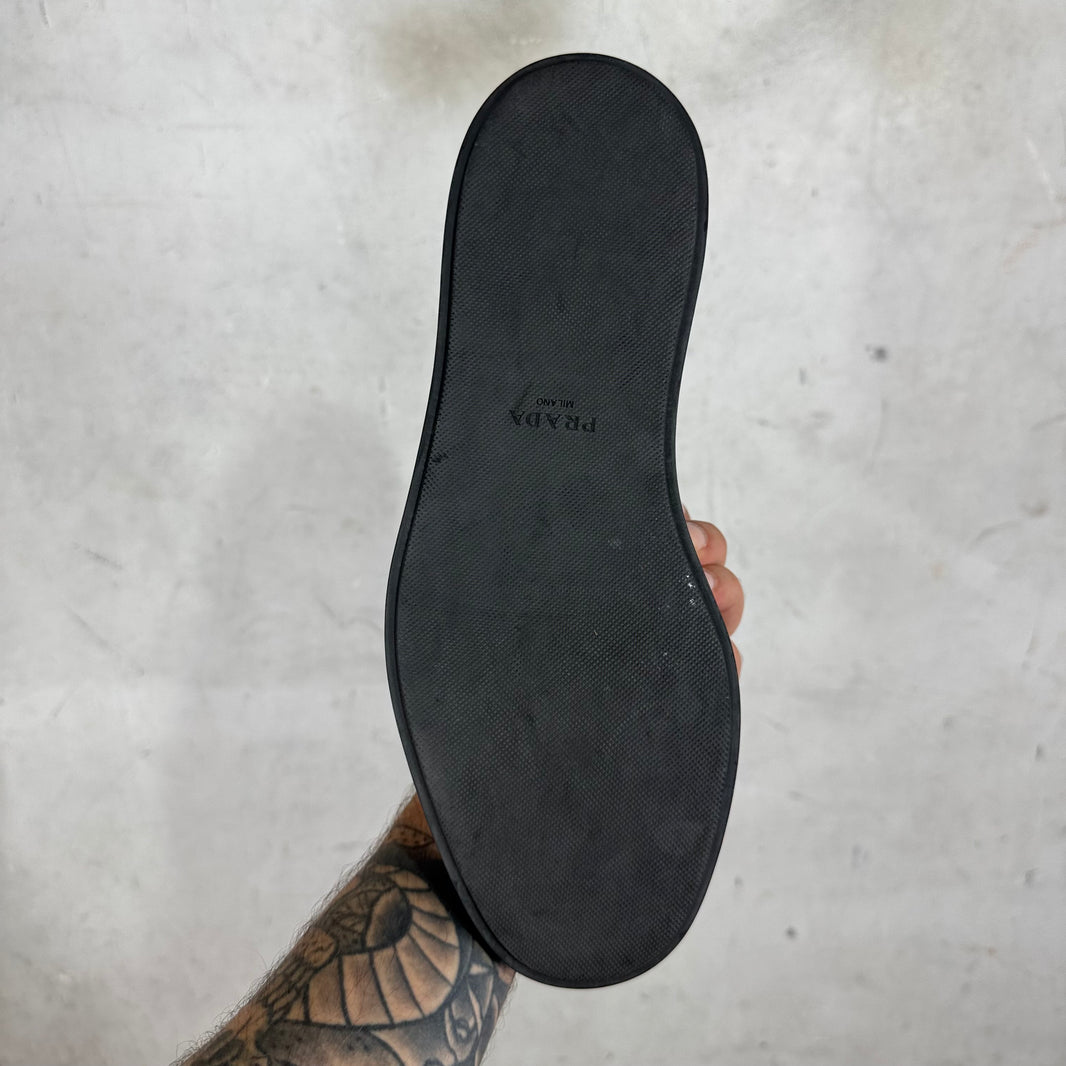 Prada Leather Flat Platform Sole Derbys