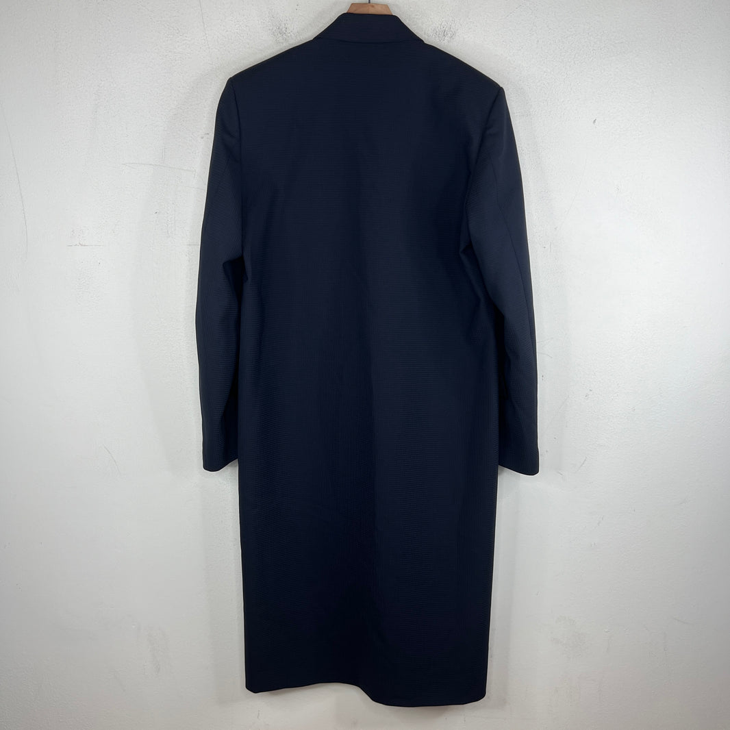 Balenciaga Checkered Single Breasted Trench Coat