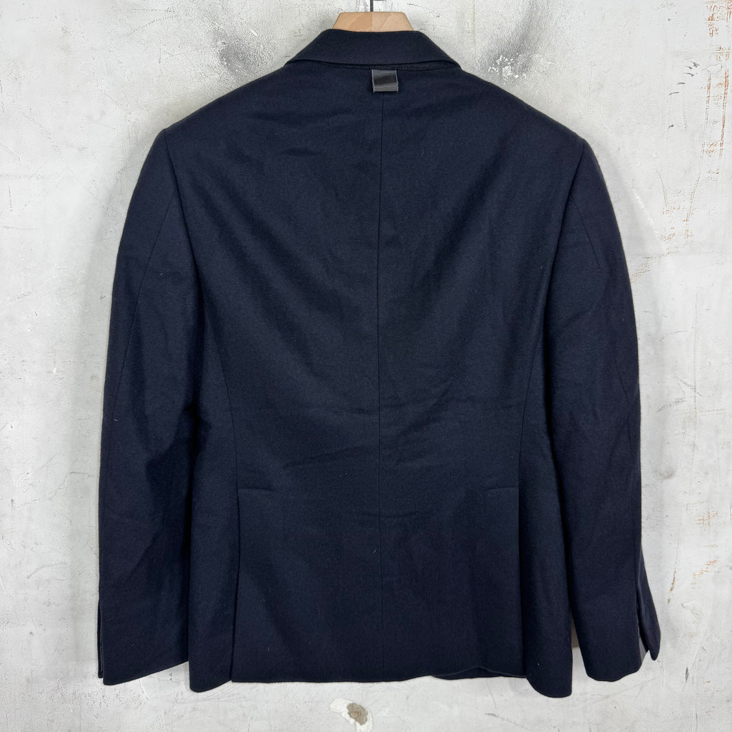 Thom Browne Navy Striped Liner Blazer