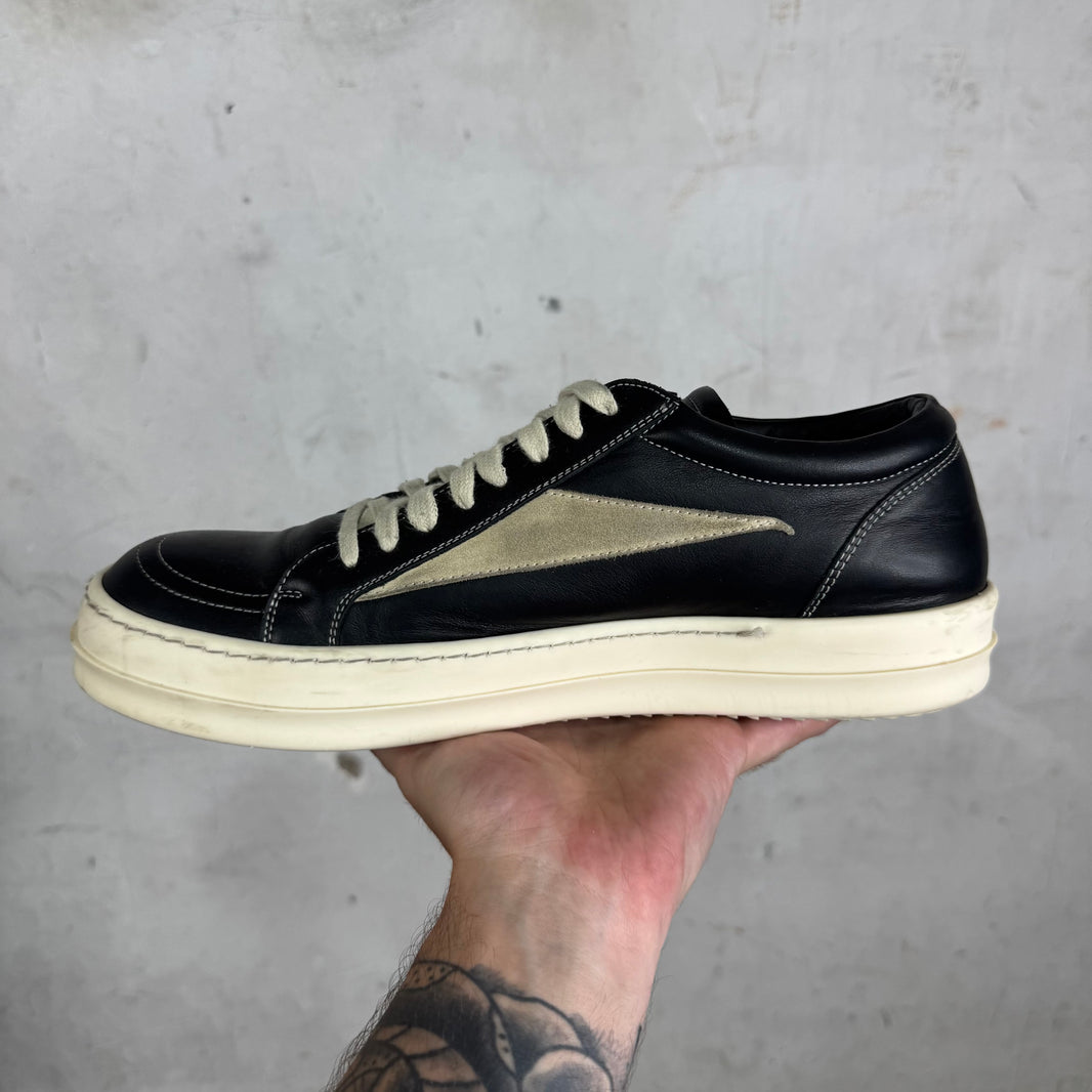 Rick Owens Black Leather Vans