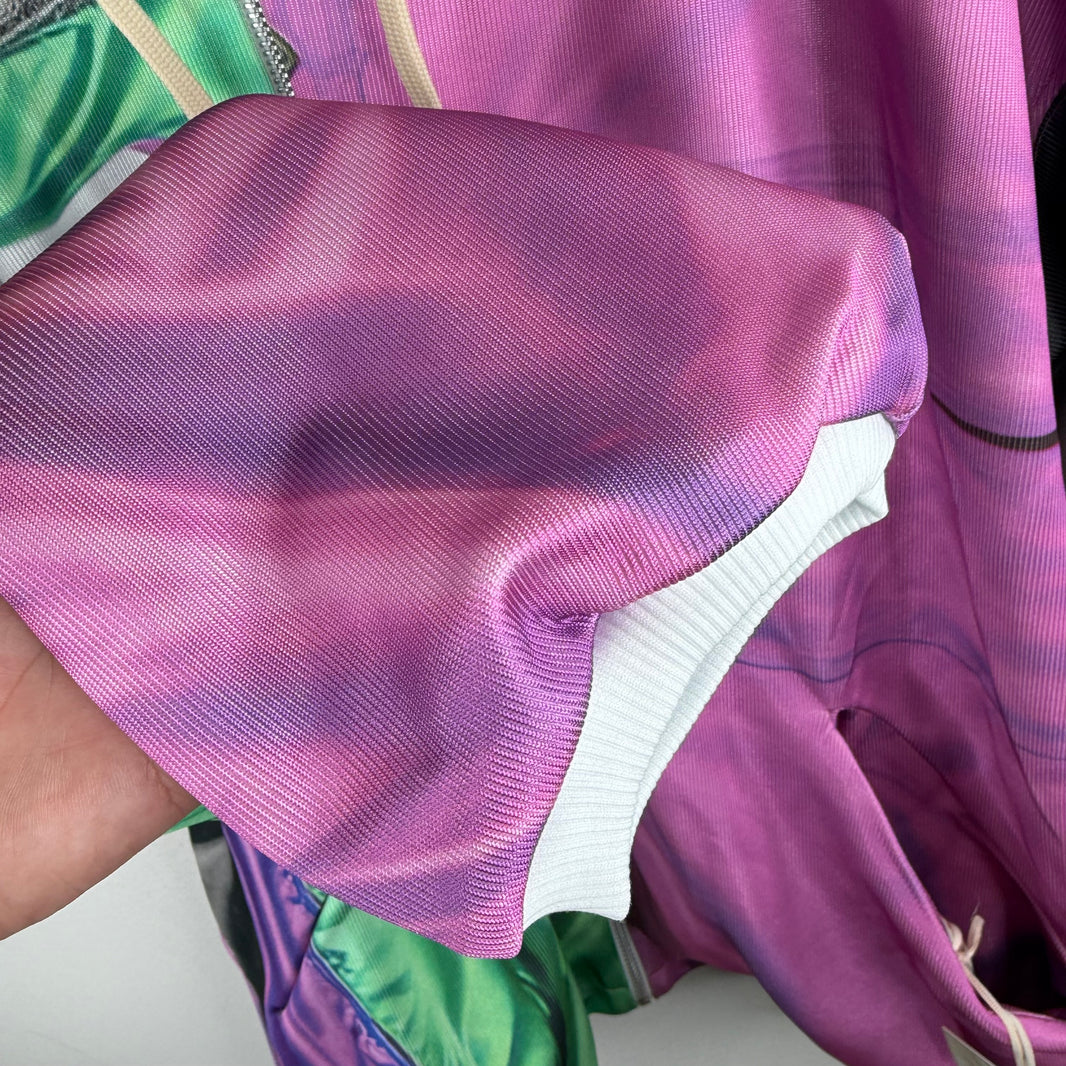 PDFCHANNEL Green/Pink Patchwork Hoodie