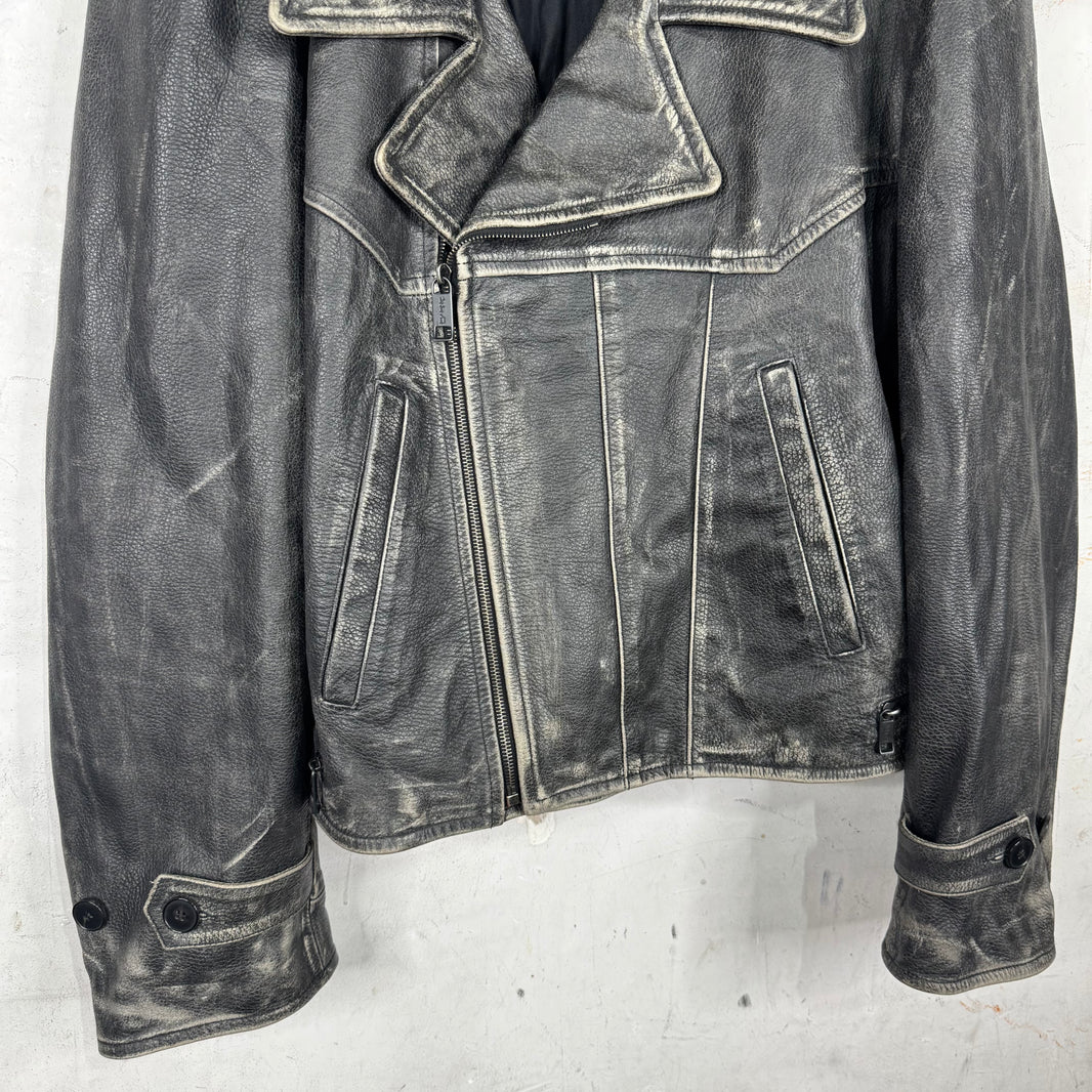 ERD Tabac Rat Leather Perfecto Jacket