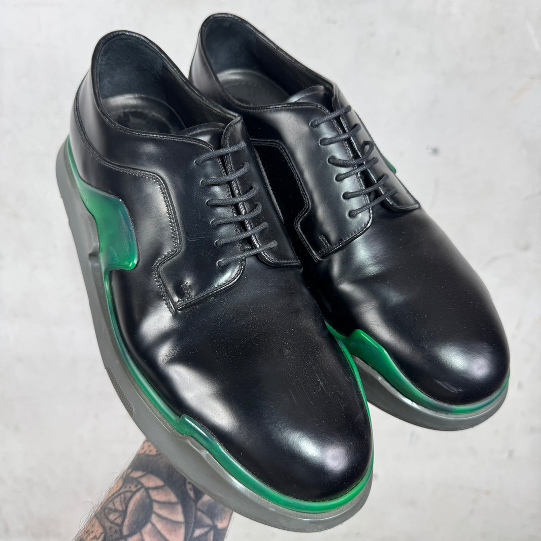 Prada Leather Sneaker Paneled Derby