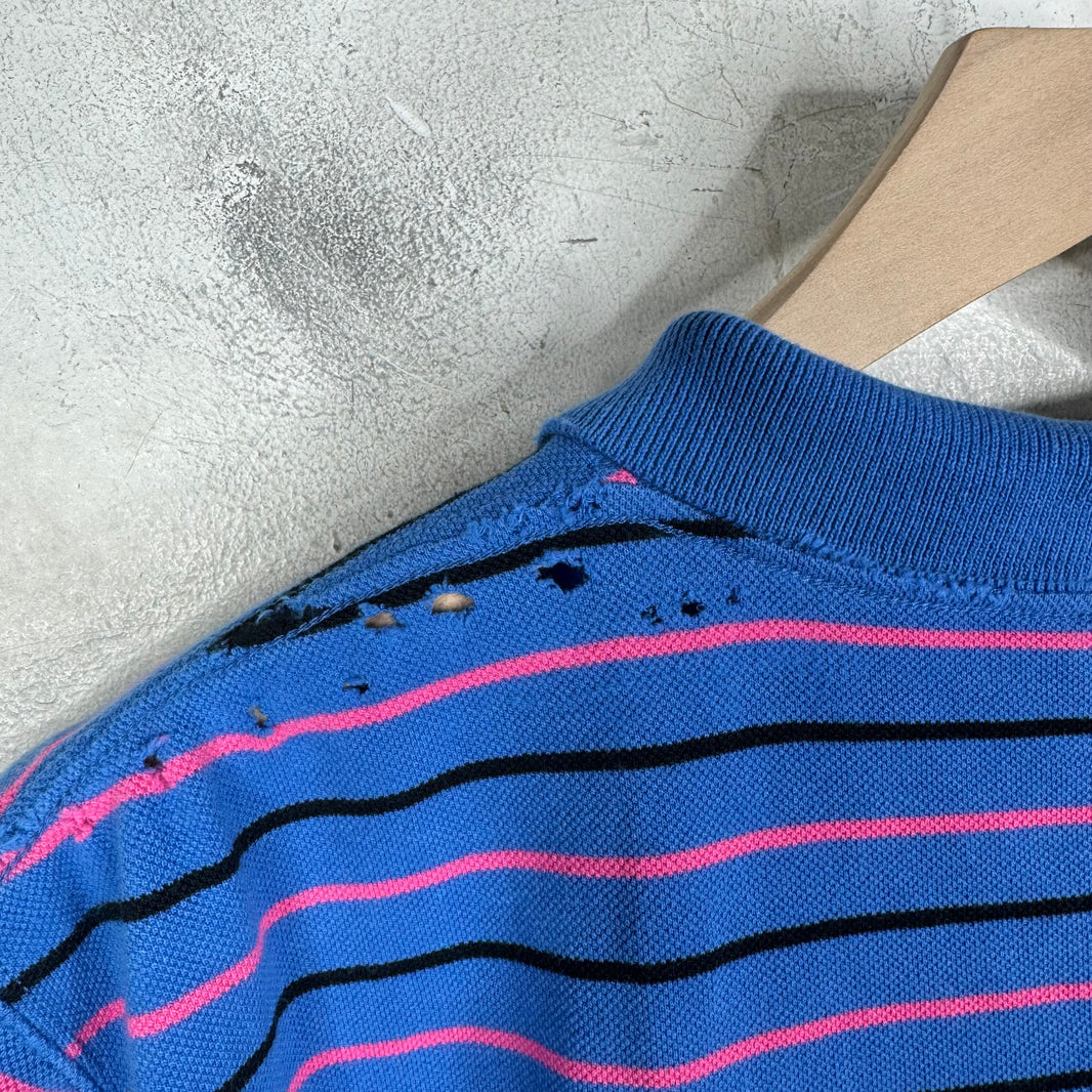 Balenciaga Striped Blue S/S Polo