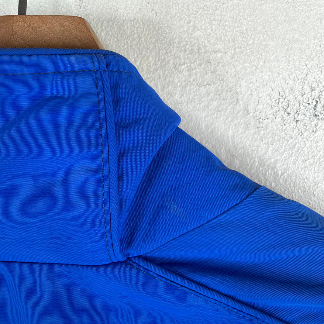 Willy Chavarria Gold Cross Blue Nylon Track Jacket