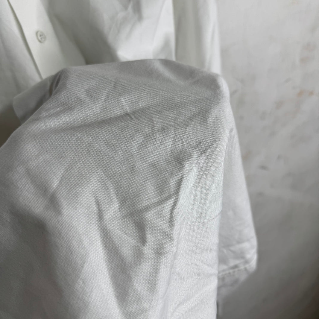 Bottega Veneta White Canvas LS Button Up