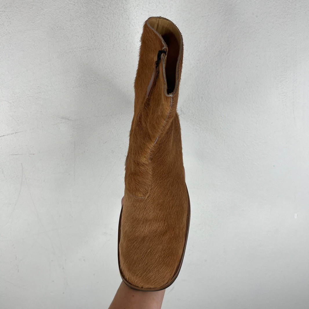 Our Legacy Pony Hair Caramel Camion Boots